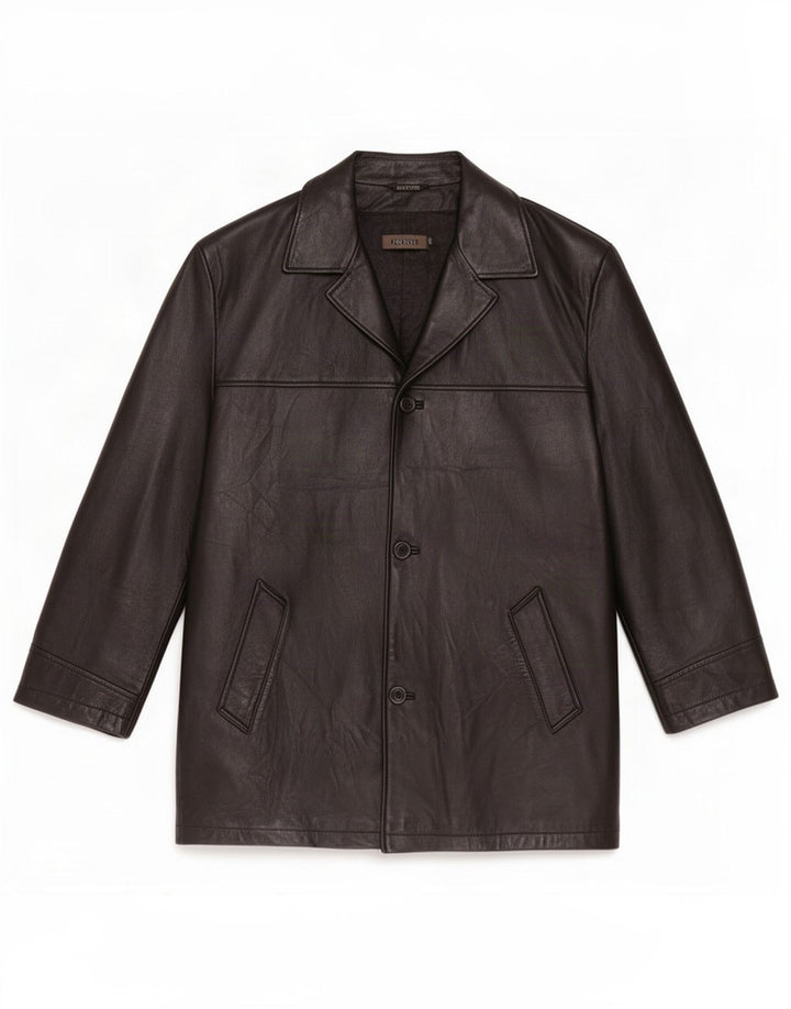 Private Manteau En Cuir Homme IT 52 XL Noir