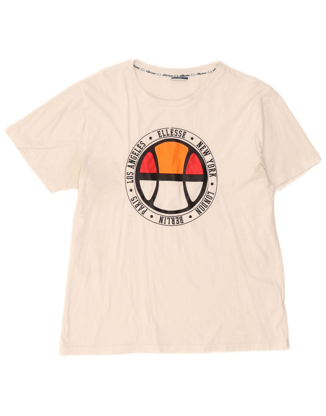 Ellesse T-Shirt Graphique Homme Top XL Blanc
