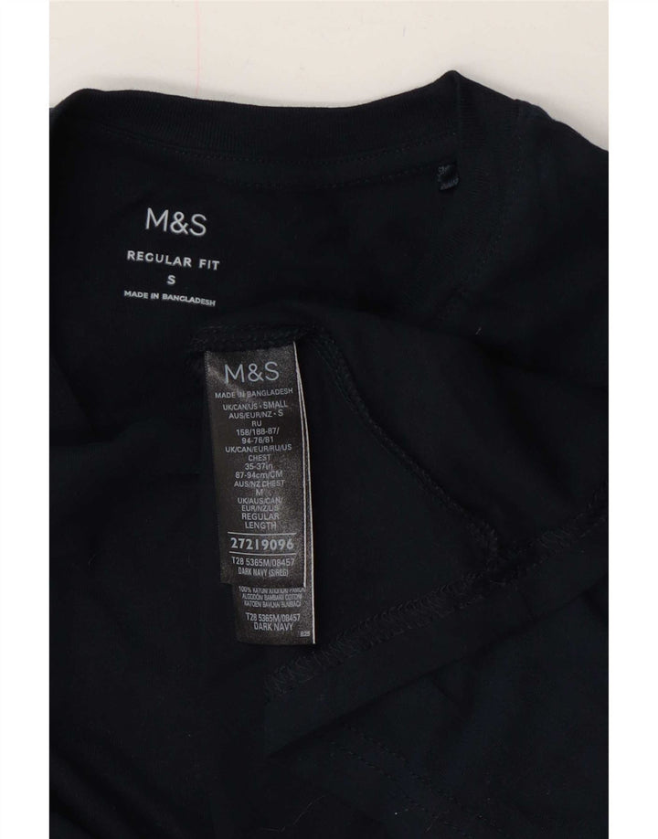 Marks & Spencer Haut coupe classique à manches longues pour homme en coton bleu marine