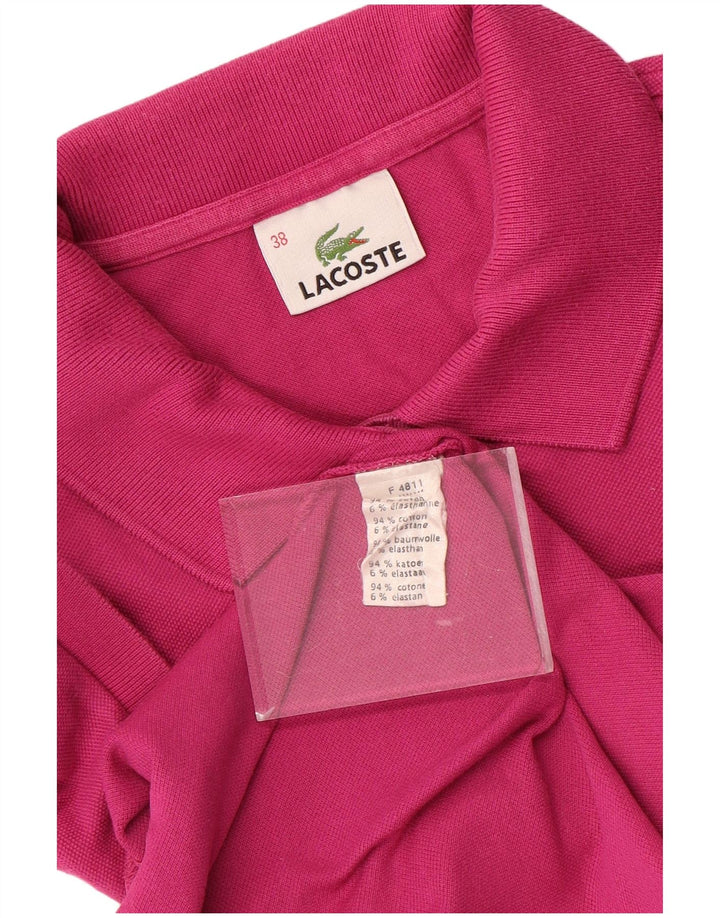LACOSTE Polo Femme Taille 38 Coton Rose Moyen