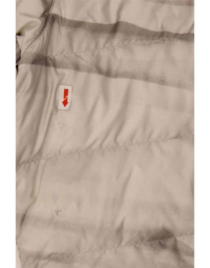 Jack Wolfskin Veste matelassée à capuche pour femme UK 18 XL Gris Tie Dye Polyester