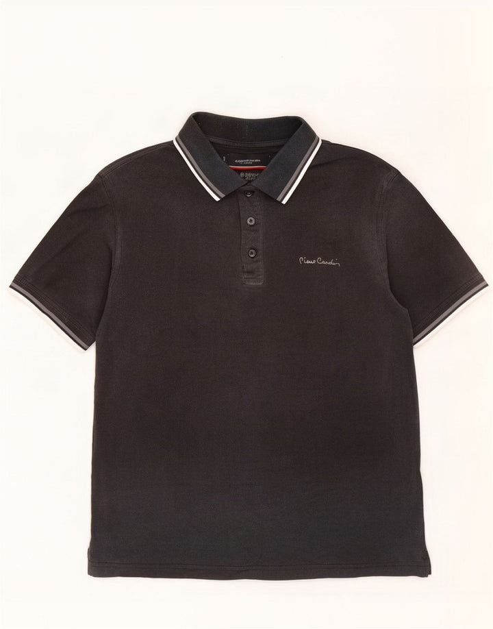 Polo Homme Pierre Cardin Coton Noir Moyen