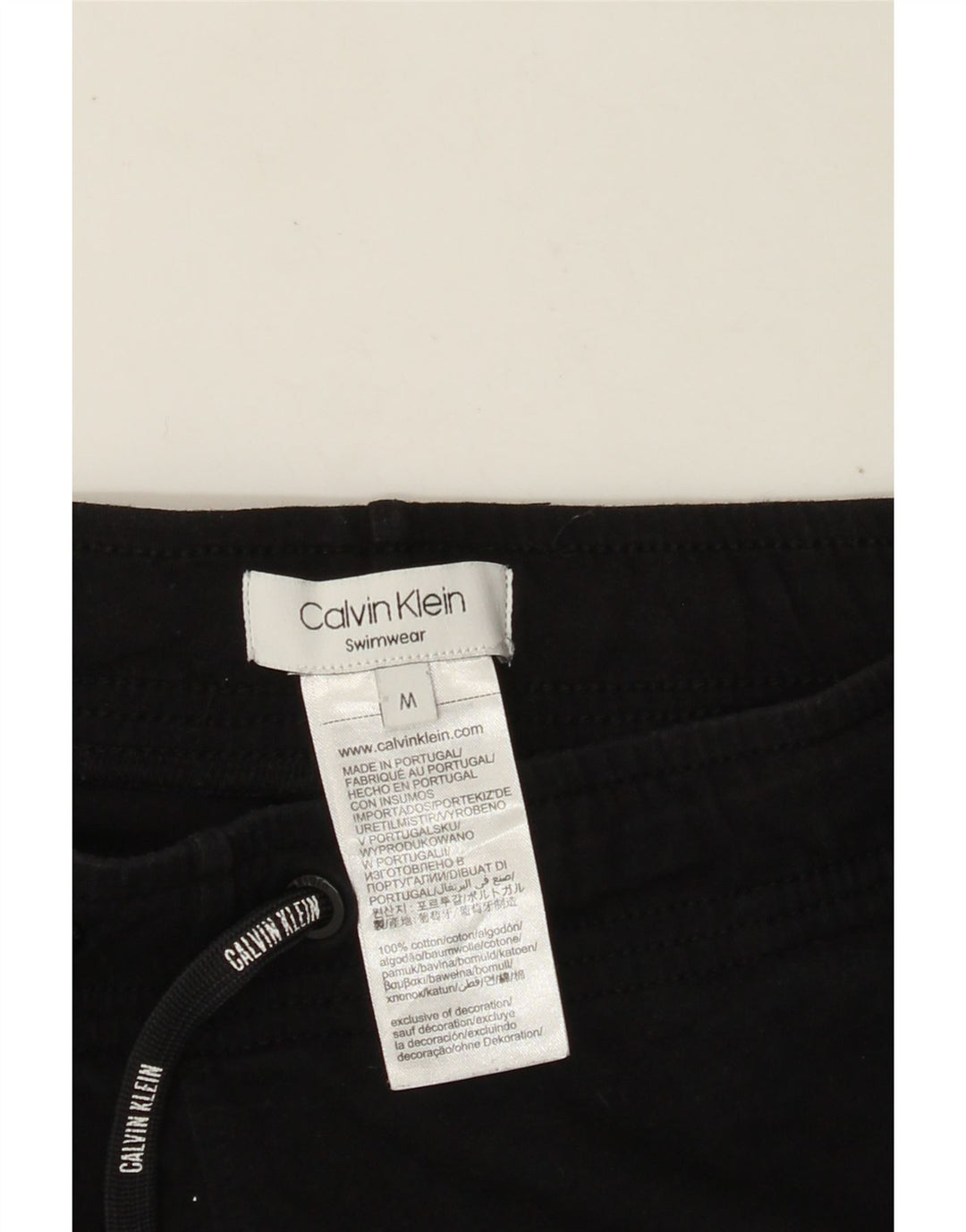 CALVIN KLEIN Short de Bain Graphique Homme Noir Moyen Coton