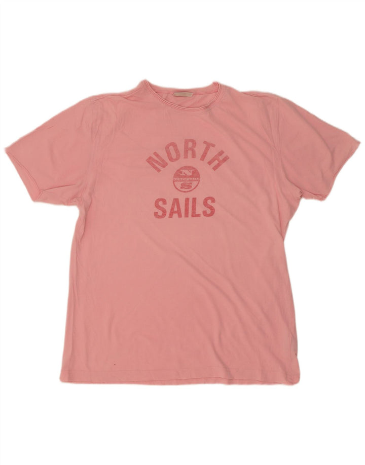 North Sails T-Shirt Graphique Homme Grand Rose Coton
