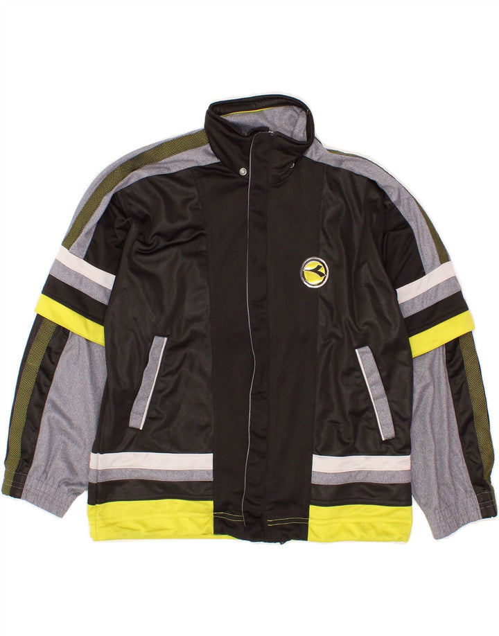 DIADORA Mens Tracksuit Top Jacket EU 42 XS Black Colourblock Polyester Vintage Diadora and Second-Hand Diadora from Messina Hembry 