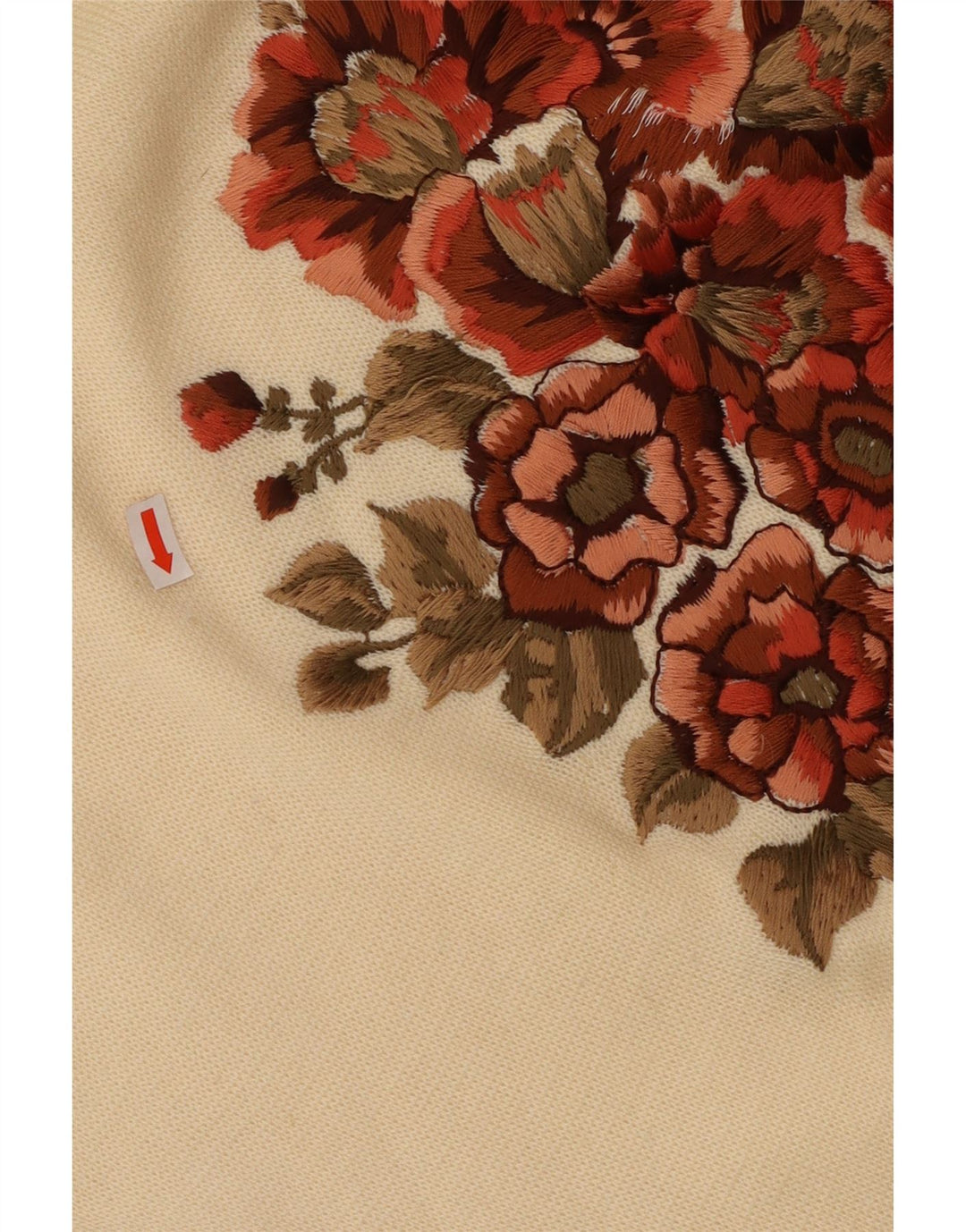 PANCALDI & B Pull à col rond pour femme UK 16 Grand blanc cassé floral