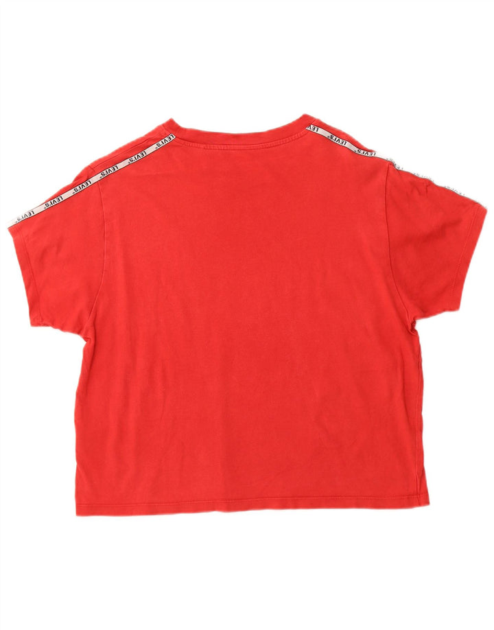 LEVI'S T-shirt court pour femme UK 12 Rouge moyen Colourblock