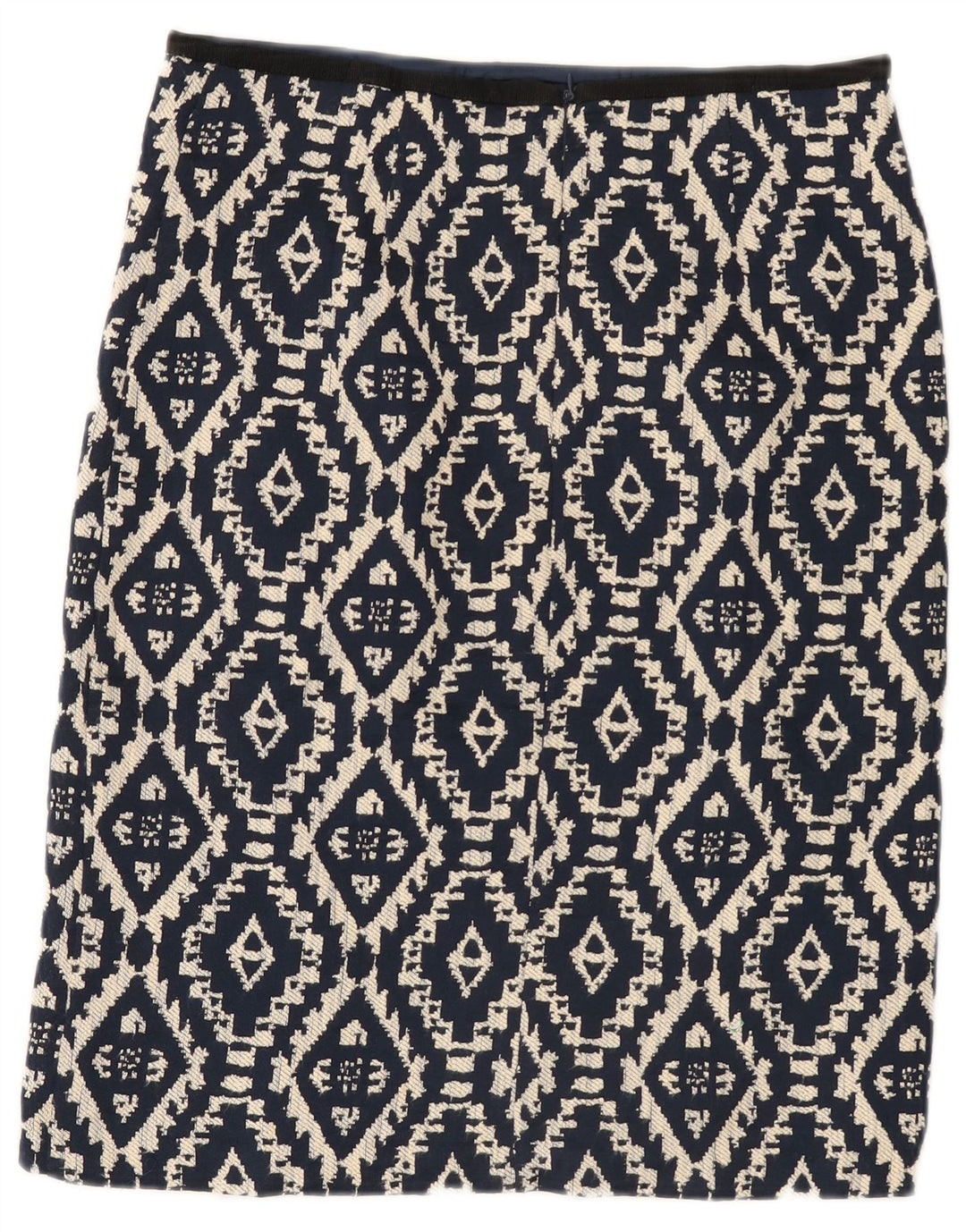 Marks & Spencer Jupe droite pour femme UK 12 Medium 30 Bleu marine géométrique