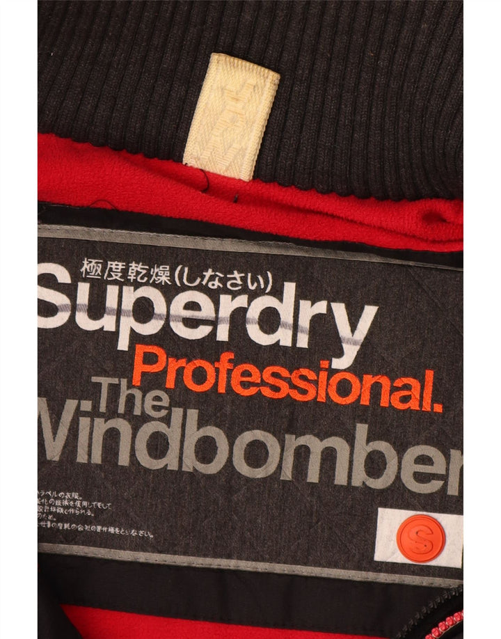 SUPERDRY Veste coupe-vent à capuche The Windbomber pour femme UK 10 Small Noir