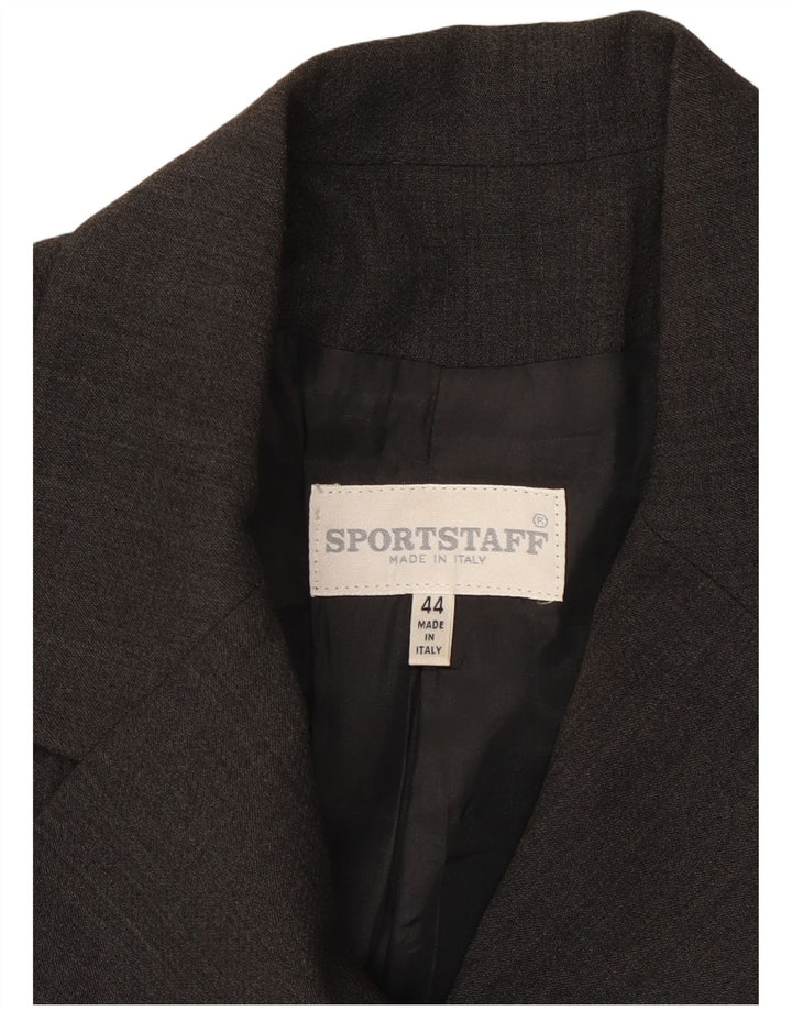 SPORTSTAFF Veste Blazer Croisée Femme IT 44 Laine Gris Moyen