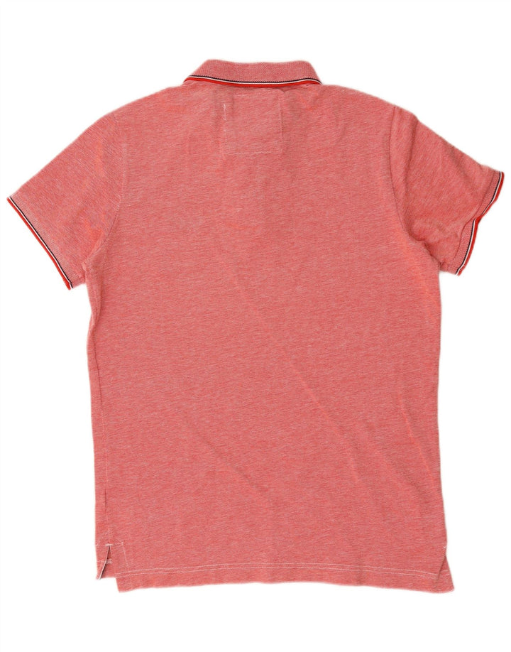 Superdry Polo Homme Large Rouge Moucheté Coton