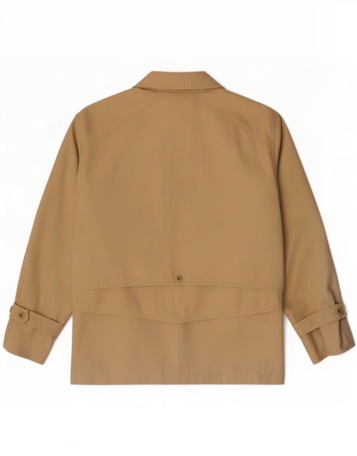 vintage Femme 3 Bouton Blazer Veste EU 42 Grand Beige Polyester