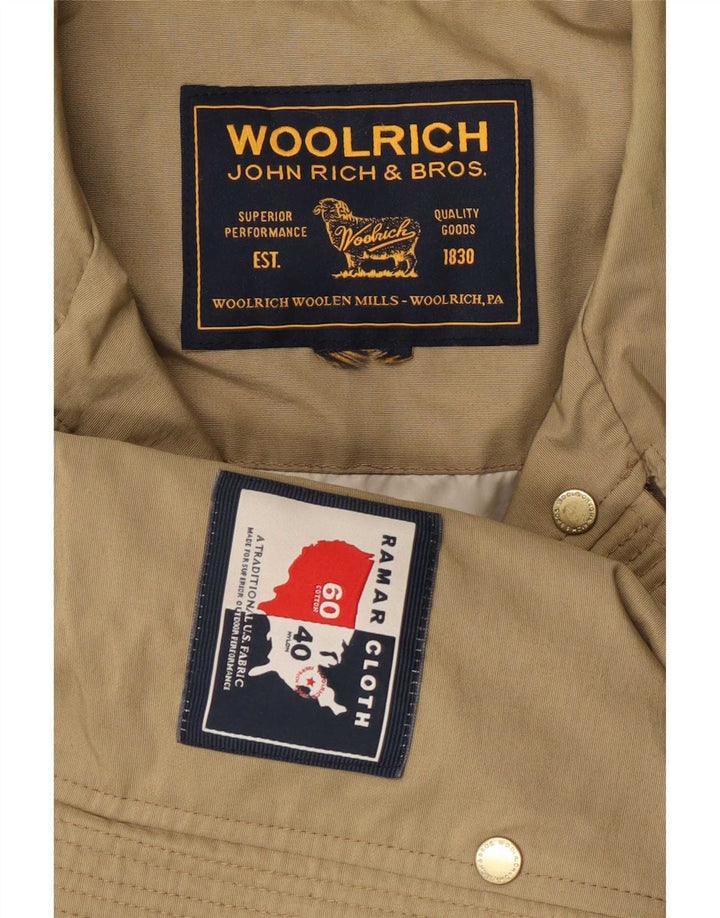 Woolrich Veste utilitaire pour femme UK 14 Coton kaki moyen