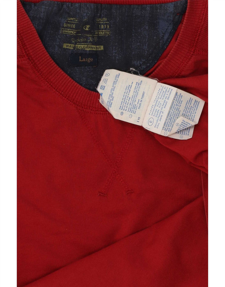 Champion T-Shirt Homme Haut Large Rouge Coton
