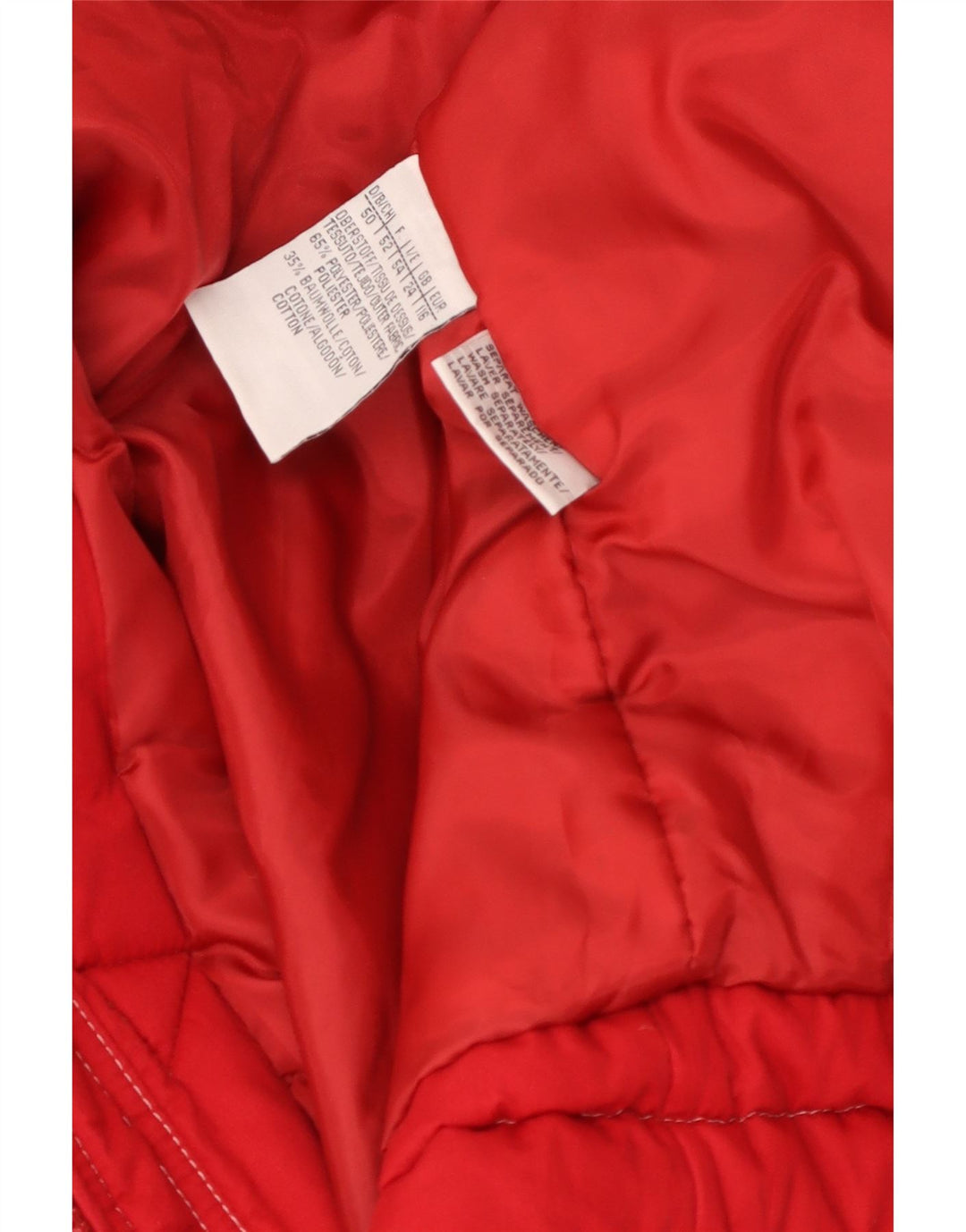Veste Parka à capuche femme vintage UK 24 4XL Chevron Rouge Polyester