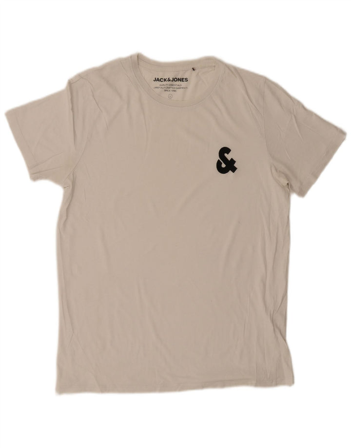 Jack & Jones T-Shirt Graphique Homme Grand Blanc Coton