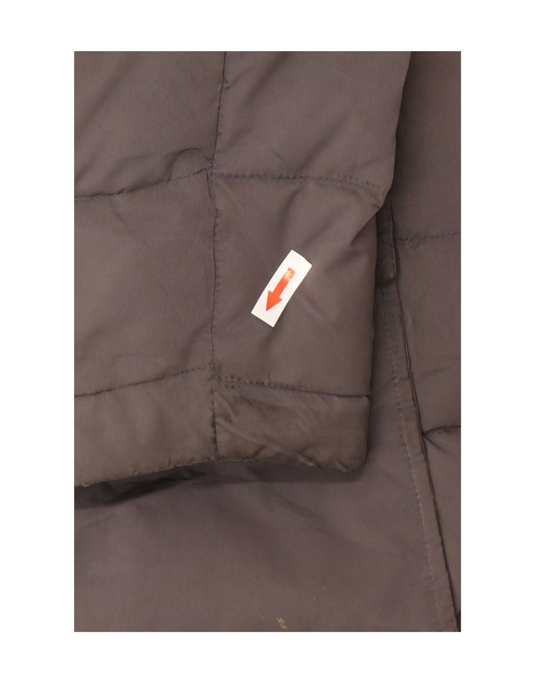 Massimo Dutti Manteau rembourré à capuche pour femme UK 40 Large Gris Polyester