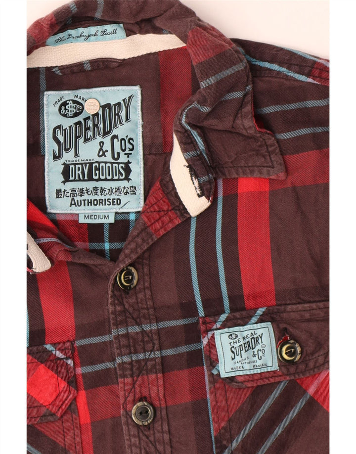 Superdry Chemise En Flanelle Homme Marron Moyen Carreaux Coton