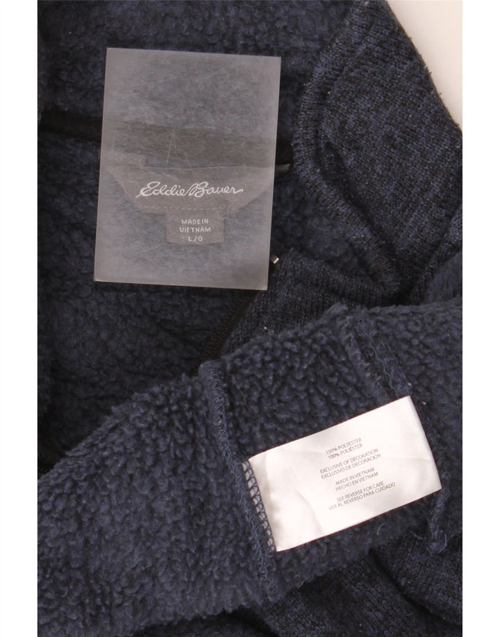EDDIE BAUER Sweat-shirt à col zippé pour homme Grand bleu marine Polyester