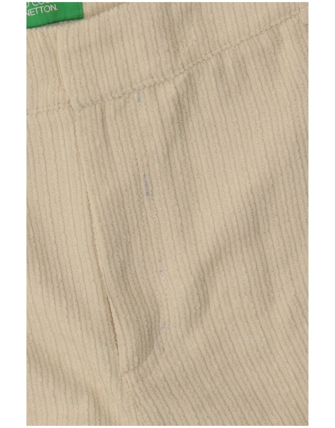 Benetton Short en velours côtelé pour femme UK 12 Medium W28 Beige Polyester