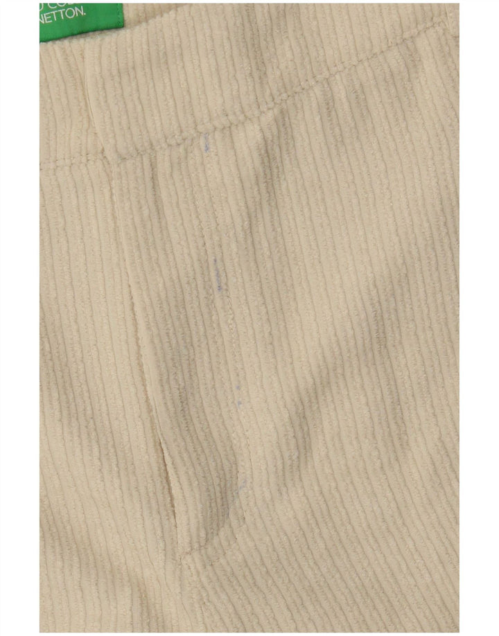 Benetton Short en velours côtelé pour femme UK 12 Medium W28 Beige Polyester