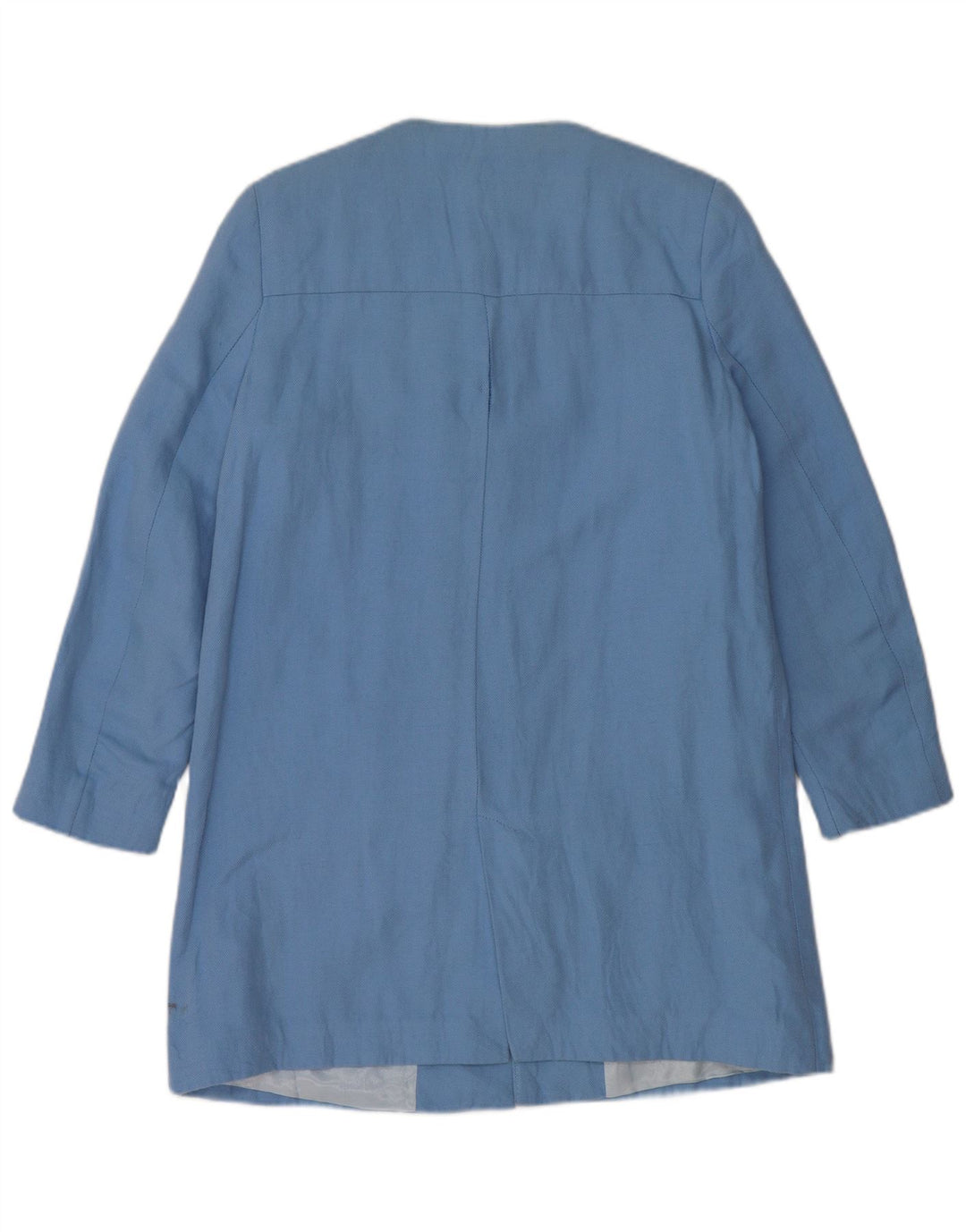 Zara Femme Pardessus UK 12 Coton Bleu Moyen