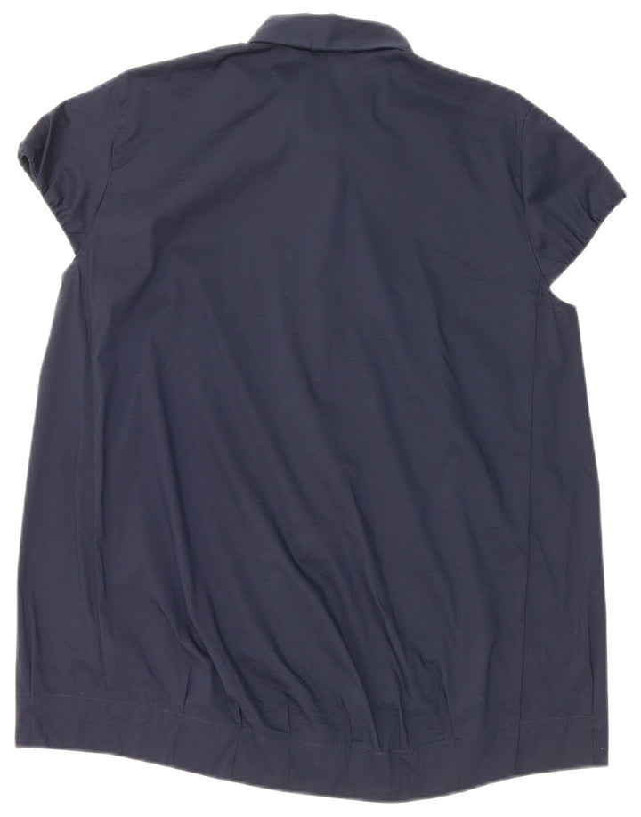 Henry s Chemisier à manches courtes pour femme IT 44 Bleu marine moyen