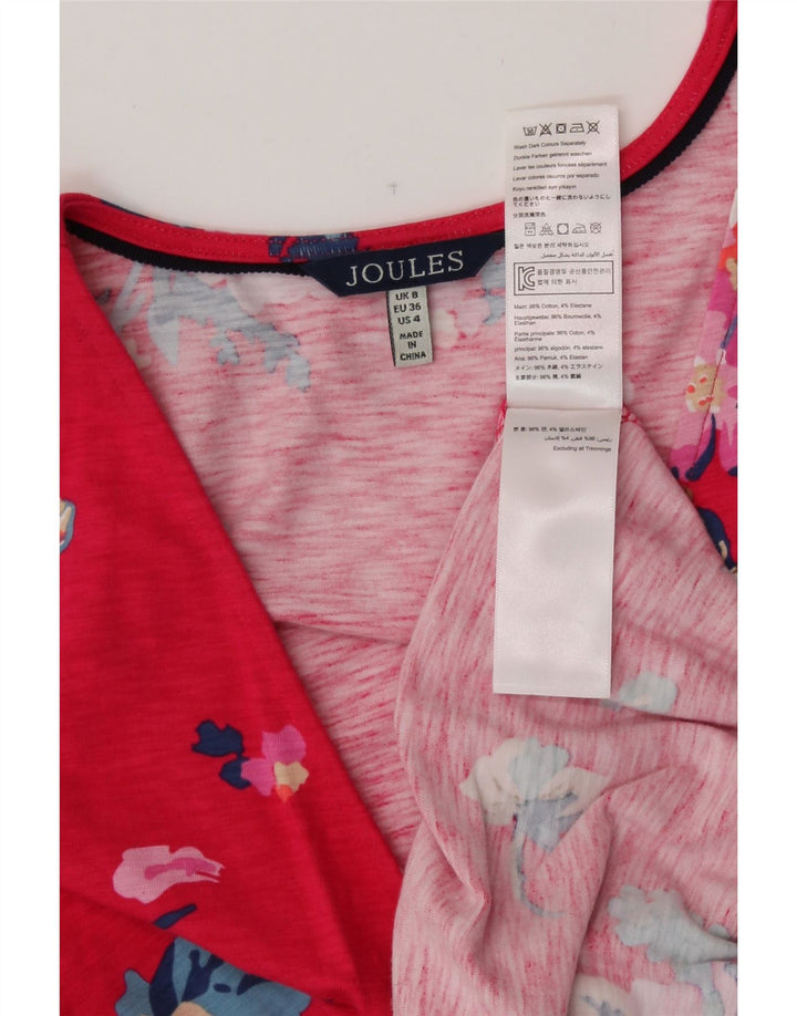 JOULES Robe fourreau pour femme UK 8 Petit coton floral rose