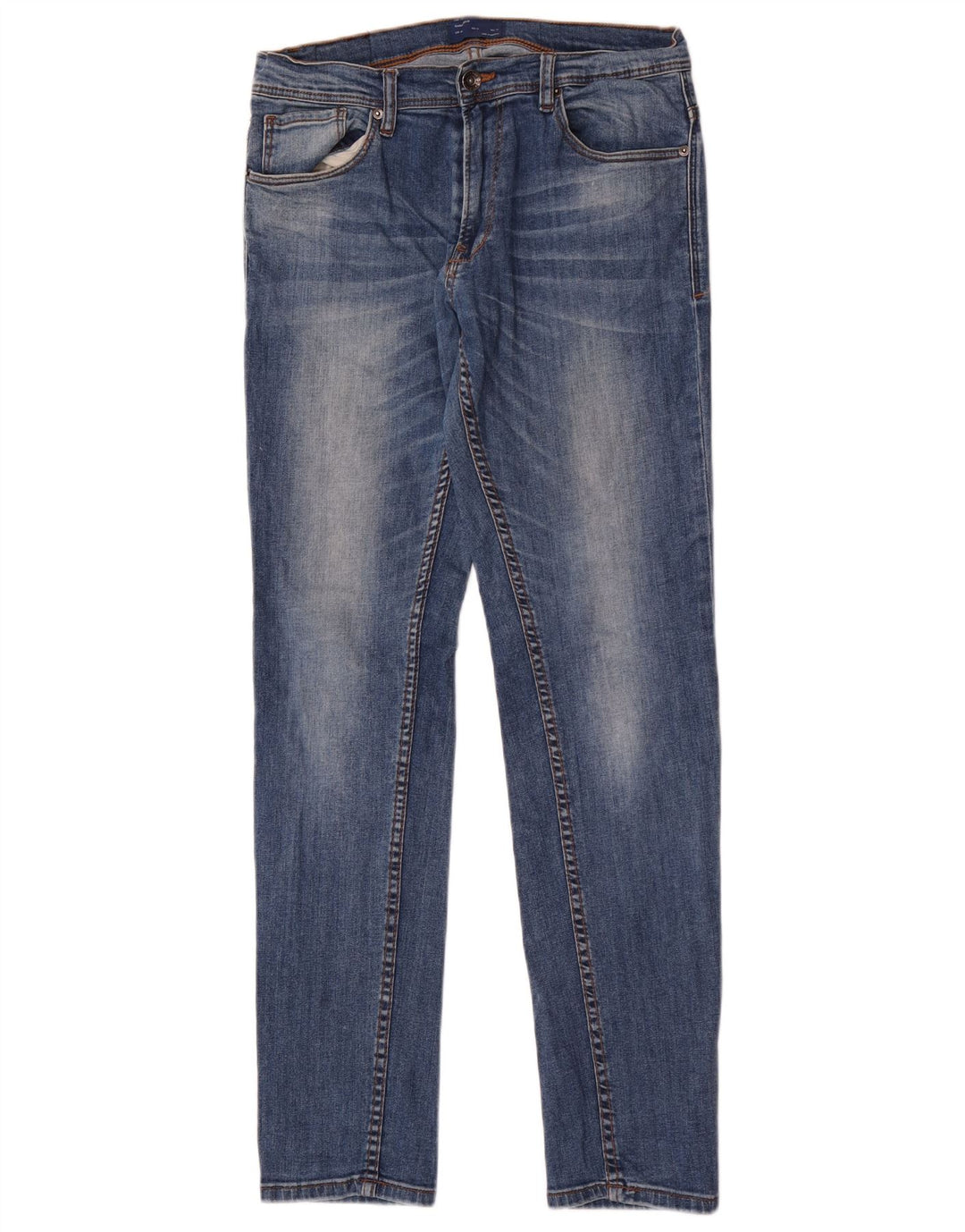 Zara Jean Slim Homme EU 40 Moyen W31 L32 Bleu Coton