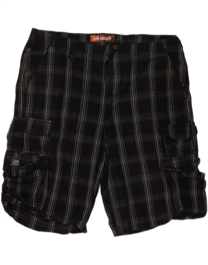 Lee Short Cargo Homme W40 XL Coton à Carreaux Noir