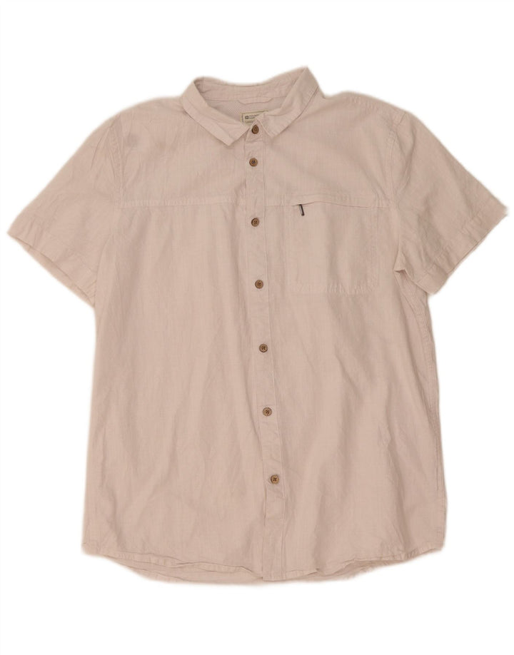 Mountain Warehouse Chemise à manches courtes pour homme en coton blanc Taille L
