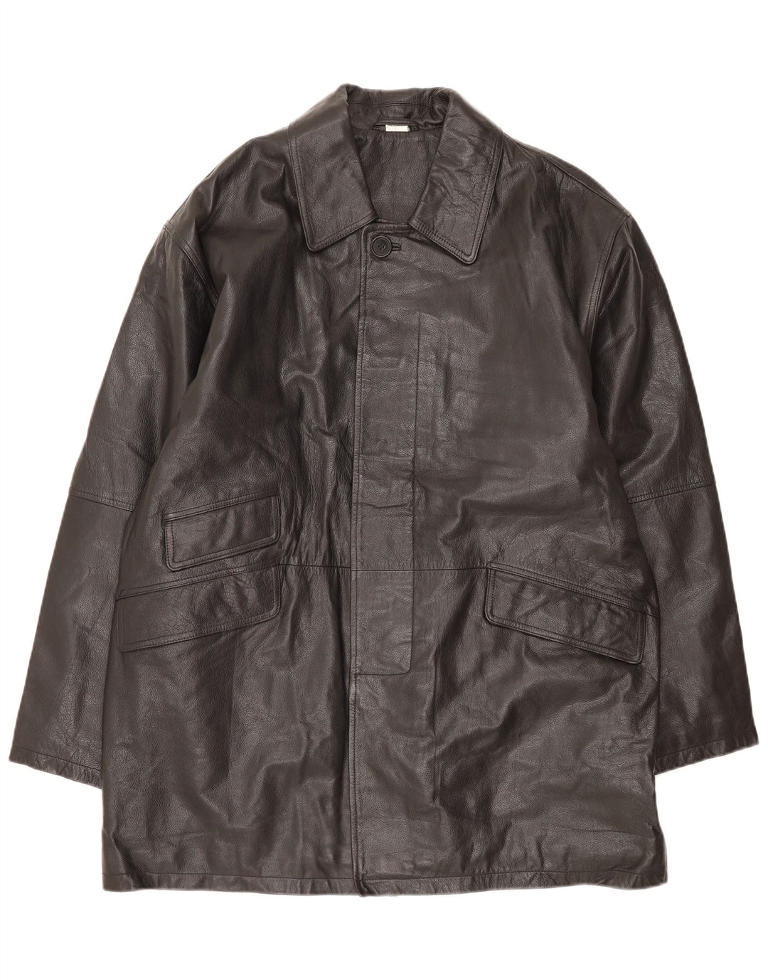 manteau en cuir homme vintage UK 44/46 XL cuir noir