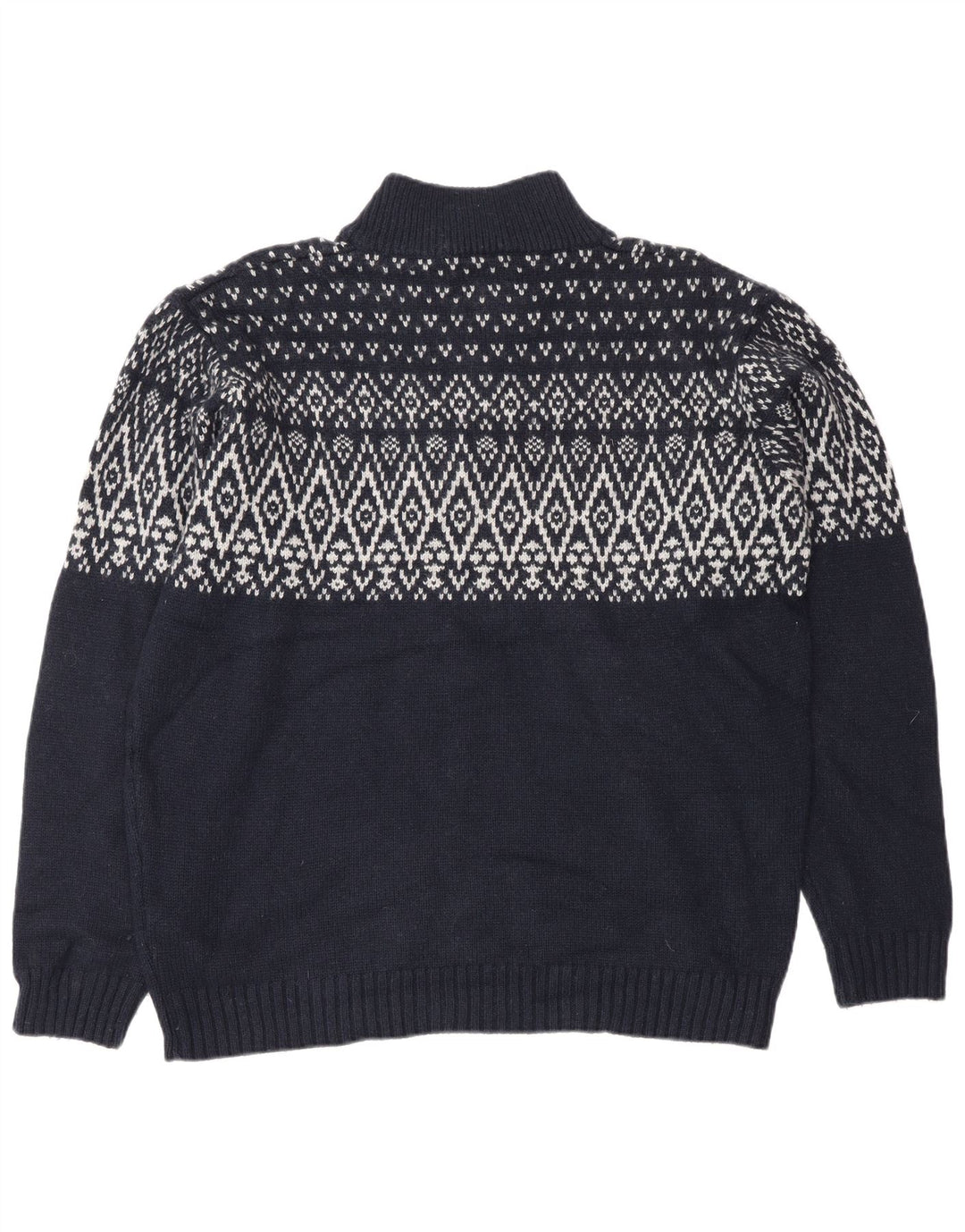Marks & Spencer Pull à col zippé Blue Harbor pour hommes, grand bleu marine