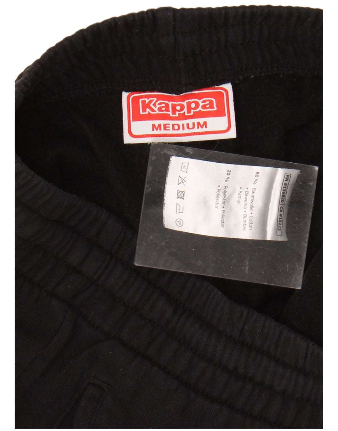 Kappa Pantalon de survêtement graphique pour femme, jogging UK 12, coton noir moyen