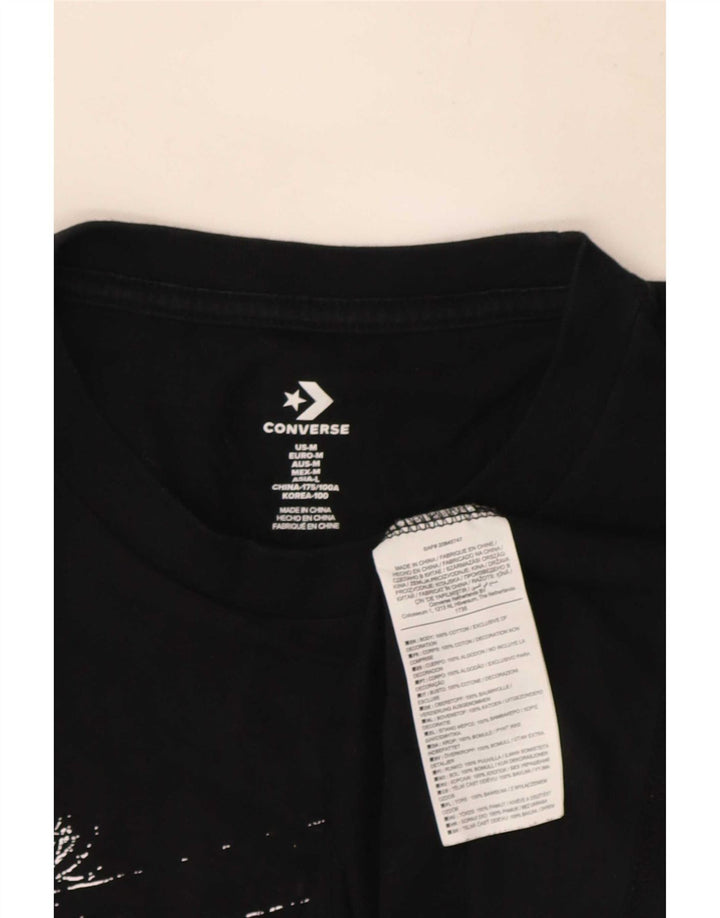 Converse T-Shirt Graphique Homme Noir Moyen Coton