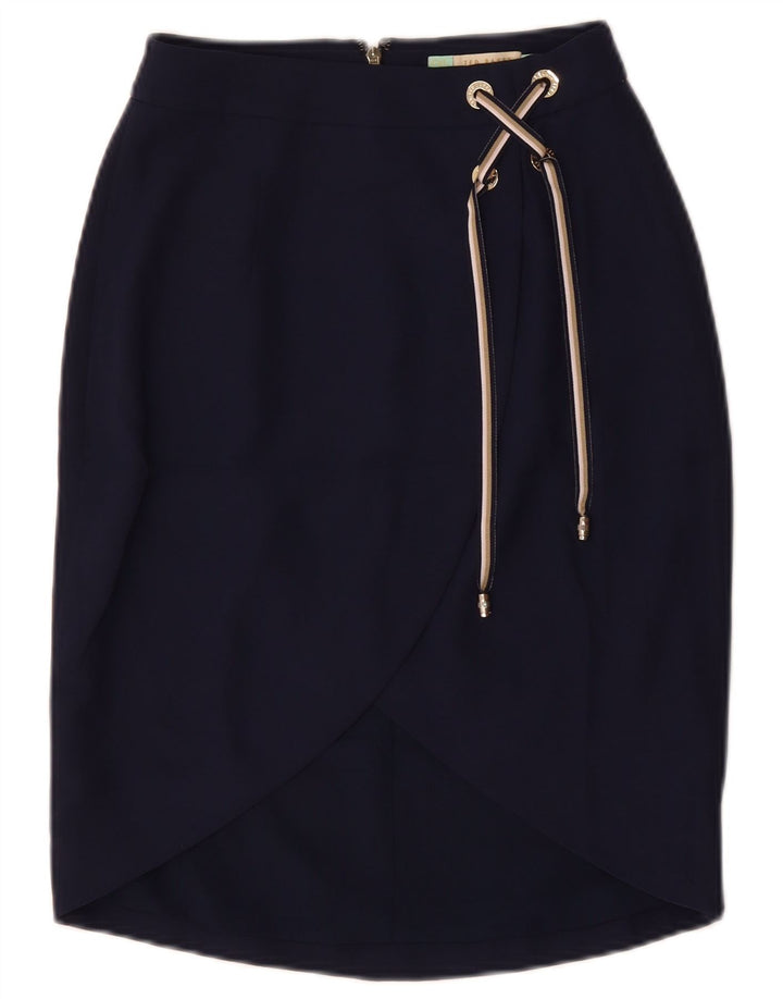 TED BAKER Jupe crayon femme Taille 0 2XS W24 Bleu marine
