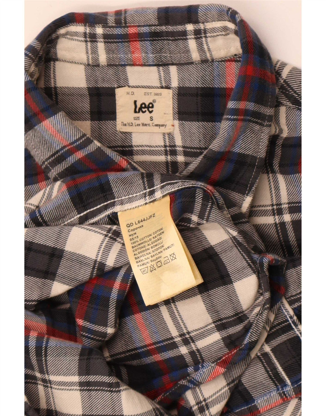 Lee Chemise en Flanelle Homme Petit Carreau Multicolore Coton