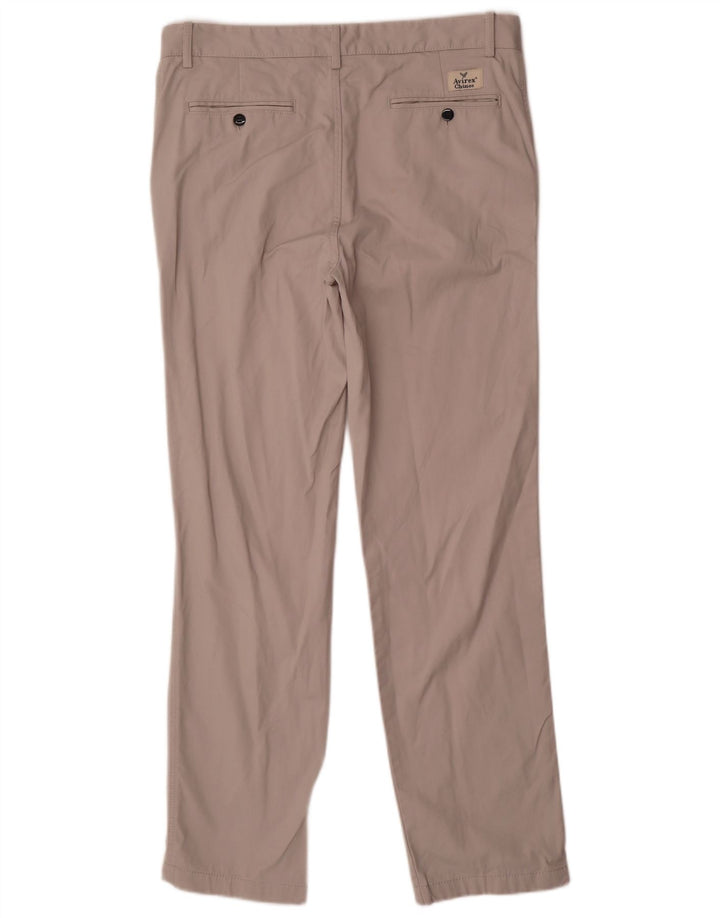Avirex Pantalon Chino Droit Homme W34 L31 Gris