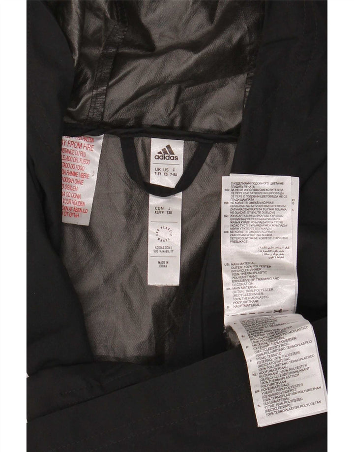 Veste de pluie à capuche Adidas Garçon 7-8 ans Noir Polyester
