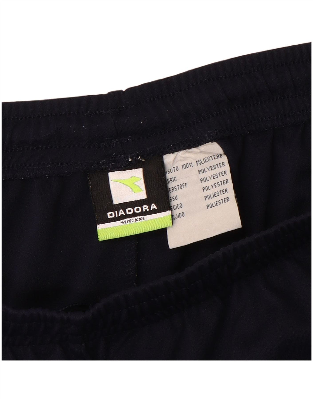 Diadora Short de sport pour homme 2XL en polyester color block bleu marine