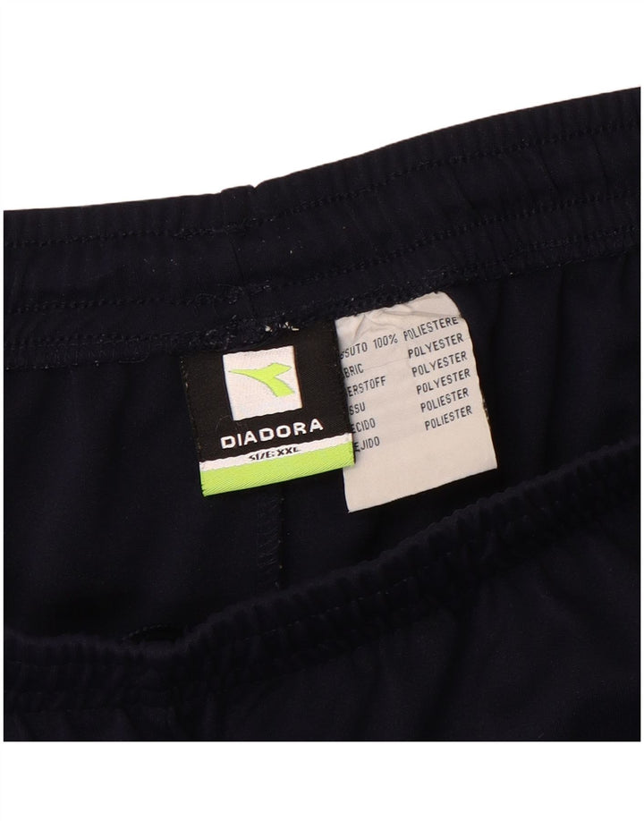 Diadora Short de sport pour homme 2XL en polyester color block bleu marine