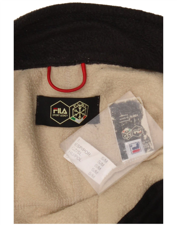 FILA Veste polaire homme UK 36 Small Beige Colourblock Polyester