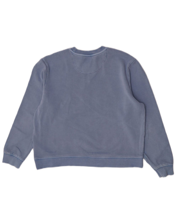 Crew Clothing Sweat-shirt surdimensionné pour femme UK 10 Petit Bleu Coton