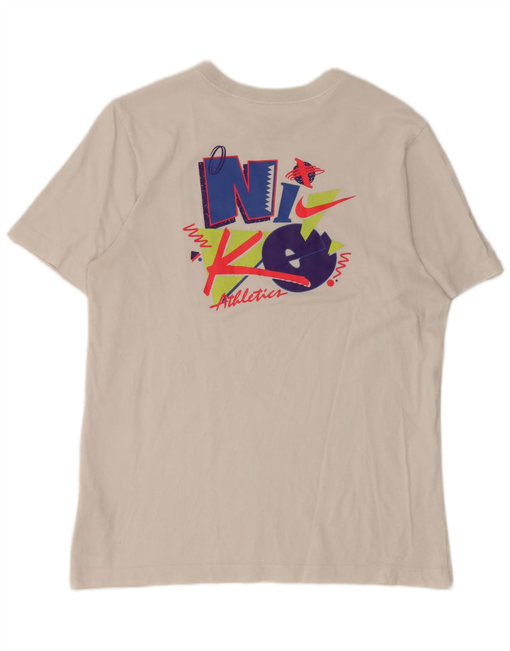 Nike Hommes Dri Fit Graphic T-Shirt Haut Blanc Moyen Coton