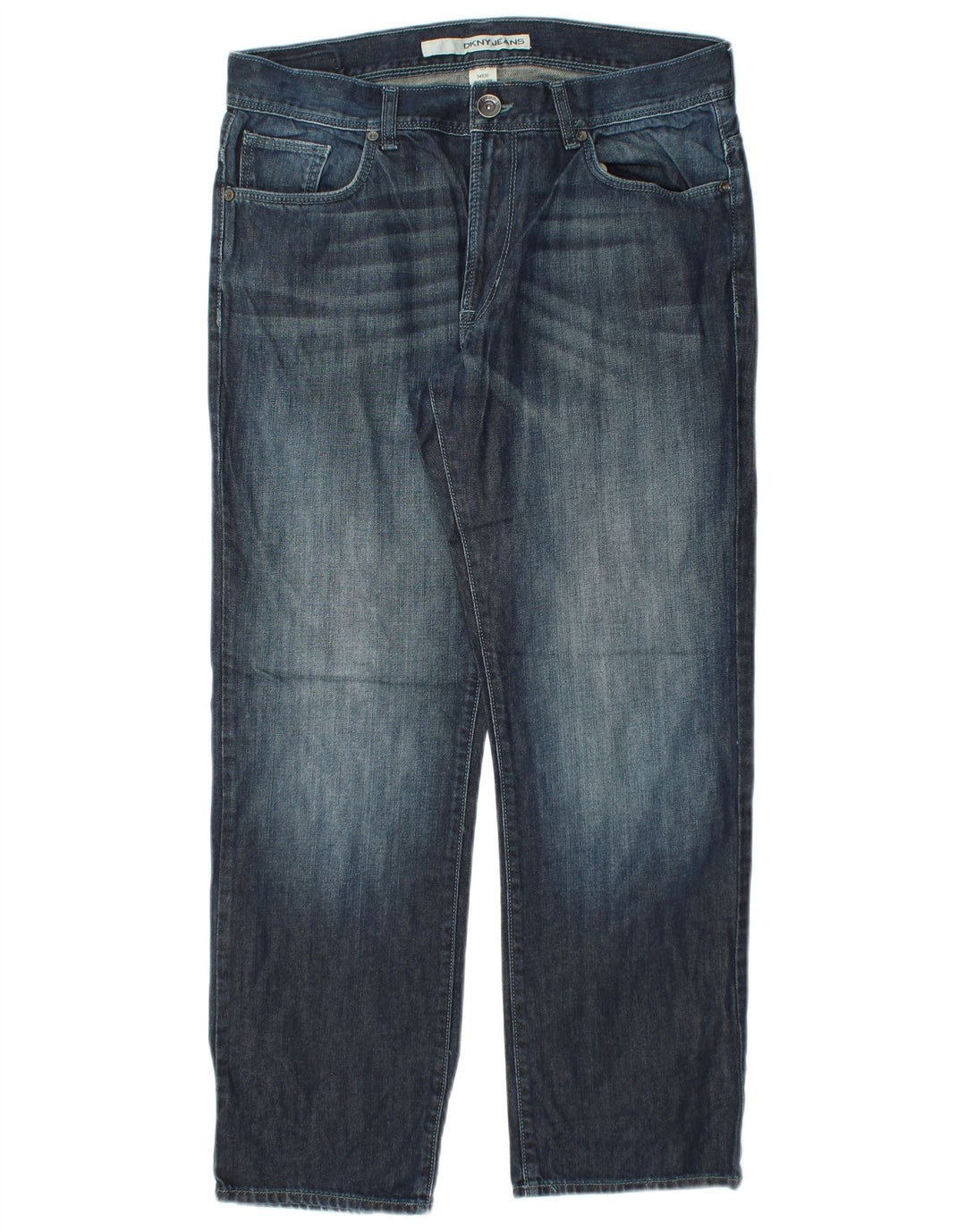 DKNY Jean droit homme W34 L30 bleu marine coton