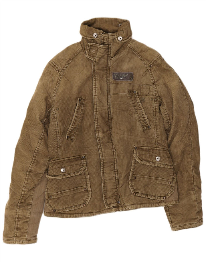G-Star Veste en velours côtelé pour homme UK 36 Small Kaki Polyester