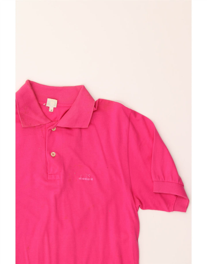DIADORA Mens Polo Shirt Medium Pink Cotton Vintage Diadora and Second-Hand Diadora from Messina Hembry 