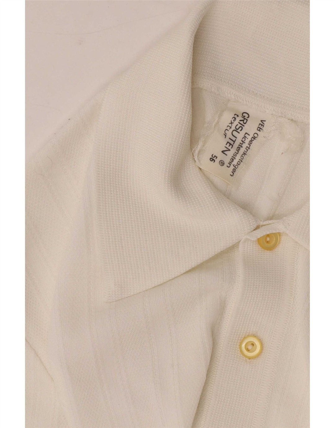 Polo Homme Vintage Moyen Blanc Synthétique