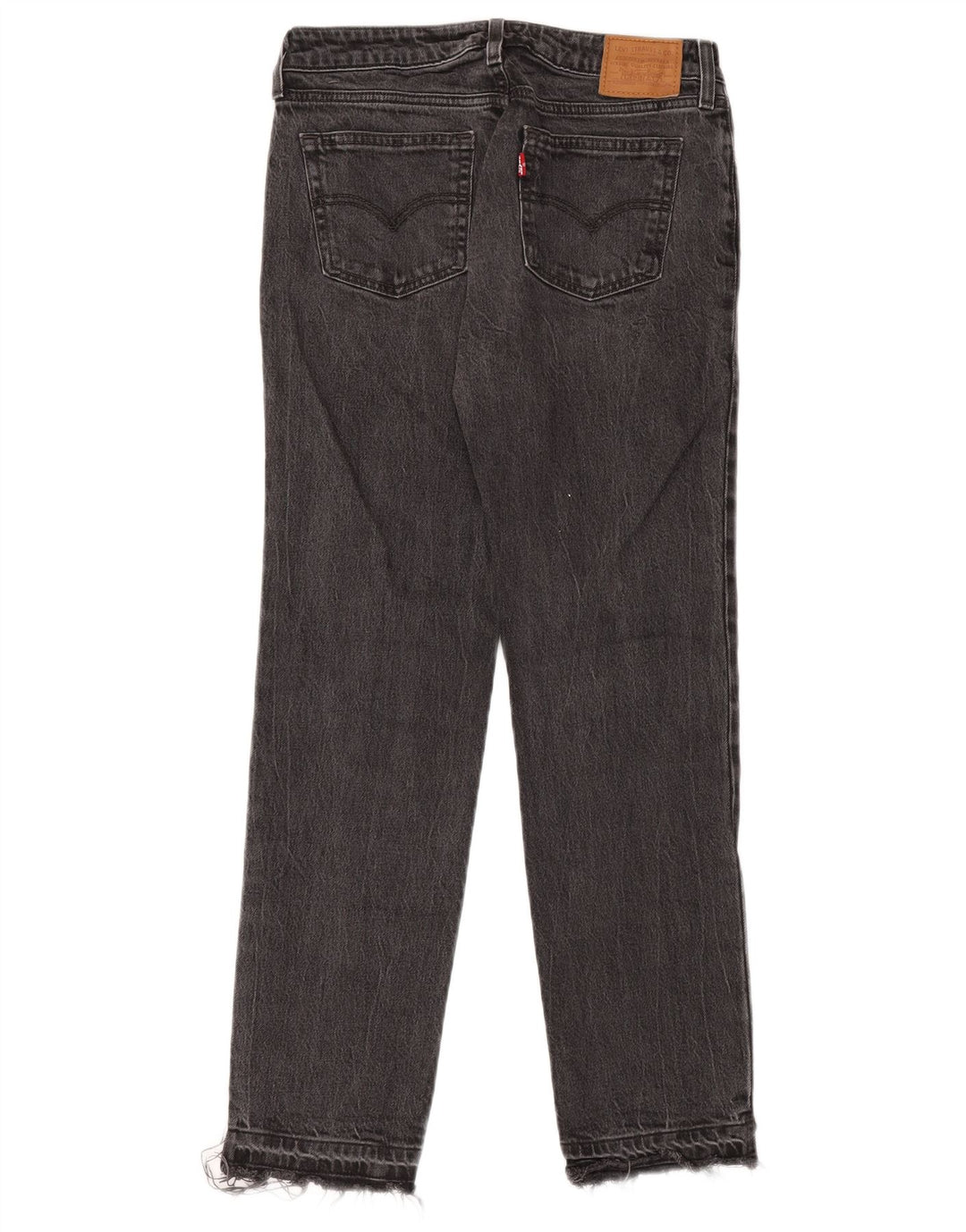 LEVI'S Womens Low Straight Jeans W27 L29 Grey Cotton