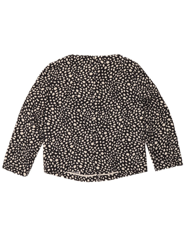 Benetton Veste boléro à manches 3/4 pour femme UK 8 Small Bleu marine à pois